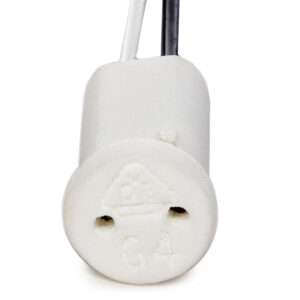 Portalámparas Cerámico G4/MR11 Cable 300Mm 180ºc