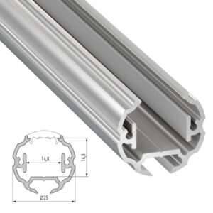 Perfíl Aluminio Tipo COSMO 2,02M - Bruto