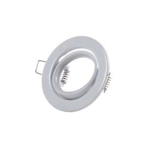 Aro Foco Downlight Circular Basculante "Vepa" Acero 90mm - Blanco