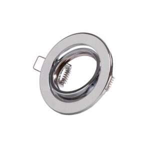 Aro Foco Downlight Circular Basculante "Vepa" Acero 90mm - Cromado