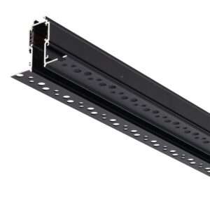 Carril 10mm Empotrado 2M Acabado Negro