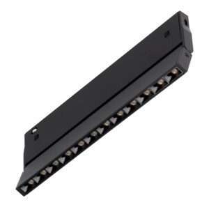 Luminaria LED Carril Magnético 10mm 9W 70Lm/W 38º 48VDC CCT (Tonalidad Luz Ajustable) Acabado Negro