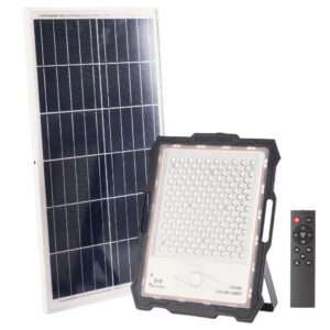 Proyector LED Solar 200W Sensor_Control Remoto Panel:5V 45W Batería: 3,3V 45.000Ma