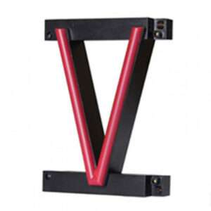 Letra LED Neon V Ancho 108Mm Alto 161Mm Fondo 38Mm - -