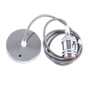 Pendel E27 Cable 1000 X 0,75Mm Tela - Rosetón - Interruptor - 2 Anillos