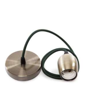 Pendel E27 Cable 1000 X 0,75Mm Tela - Rosetón