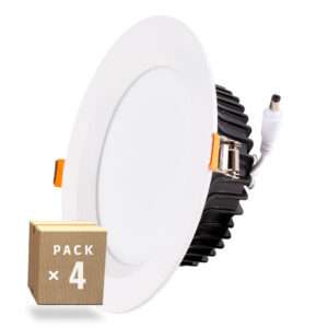 Pack 4 Downlights LED 24W 2.160Lm 6000ºK IP65 Baños/Cocinas 50.000H