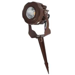 Foco Led con Pincho Jardín 10W IP65 2700ºK Acabado Marrón