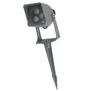 Foco Led con Pincho Jardín 3W IP65 2700ºK Acabado Gris