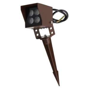 Foco Led con Pincho Jardín 4W IP65 2700ºK Acabado Marrón
