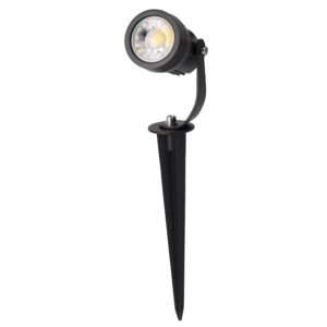 Foco Led con Pincho Jardín 5W 60º IP65 3000ºK Acabado Negro