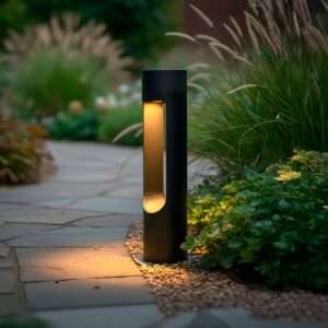 Baliza LED Exterior "Corona" 40Cm 10W 220VAC 3000ºK Negro
