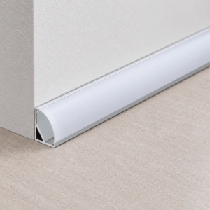 Perfíl Aluminio para Tira LED Instalación Esquinas - Difusor Opal x 2M