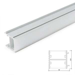 Perfíl Aluminio Espejos Opal x 1M